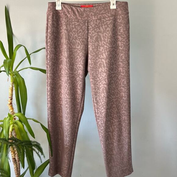 Krazy Larry pants cheetah print , slimming, cocoa, size 10 animal print - Picture 1 of 7